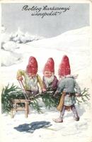 Christmas, dwarf, artist signed