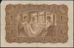 Svájc 1923. 500Fr aláírás: August Bruckhardt T:III sarokhiány
Switzerland 1923. 500 Francs signature...