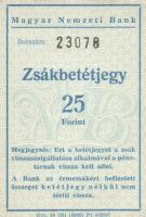 Magyar Nemzeti Bank zsákbetétjegy 5 klf impresszummal