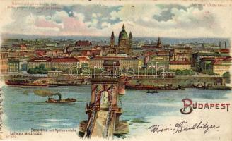 1902 Budapest hosszúcímzéses litho (apró saroktörés)