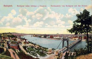 1915 Budapest Erzsébet-híd és a Tabán