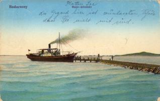 Badacsony hajóállomás (sarokhiány)