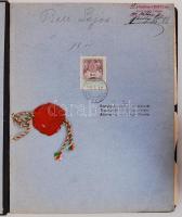 1901 pénztárfüzet (üres), fejléces számlákkal (4db)