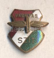 ~1947. "Vasutas SZIT" zománcozott Br jelvény (17x16mm) T:2(tű hiányzik)