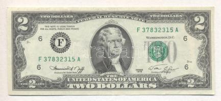 Amerikai Egyesült Államok 1976F 2$ "Thomas Jefferson" T:II- USA 1976F 2 Dollars "Thomas Jefferson" C:aVF