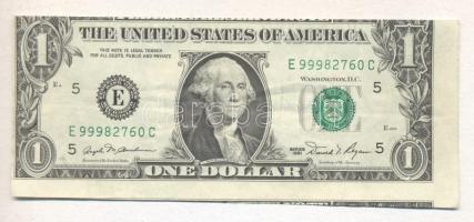 Amerikai Egyesült Államok 1981E 1$ "George Washington" erős vágáshiba! T:III USA 1981E 1 Dollar "George Washington" alignment error! C:F