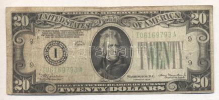 Amerikai Egyesült Államok 1934I 20$ &quot;Andrew Jackson&quot; T:III USA 1934I 20 Dollars &quot;Andrew Jackson&quot; C:F