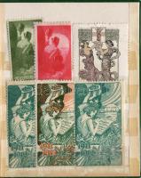 1906-1929 12db díszes olasz kiállítási levélzáró