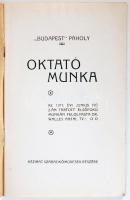 A "Budapest" Páholy Könytára: Walles Antal tv.: Oktató munka. 1917, Kézirat szabadkőművese...