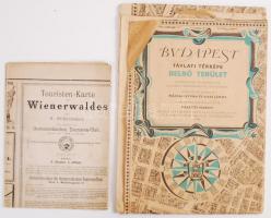1895 Bécsi erdő turistatérkép + 1968-as Budapest térkép + 1911 es Bécs térkép / 2 vintage maps of Vi...