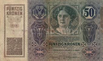 1914. 50K horvát "KOTARSKA OBLAST" felülbélyegzéssel T:III-