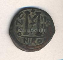 Bizánci Birodalom / Nikomédia / II. Justinianus 565-578. AE Follis "D N IVSTINVS PP AVG / M ANN...