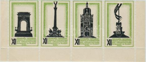 1930 XII Nemz. Építésének kiállítás összefüggő 4-es csík