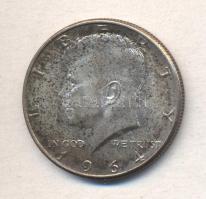 Amerikai Egyesült Államok 1964. 1/2$ Ag "Kennedy" T:2 patina USA 1964. 1/2 Dollar Ag "Kennedy" C:XF patina