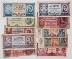 Vegyes bankjegy tétel 240db többféle papírpénzzel a korona, pengő és adópengő időszakból T:vegyes