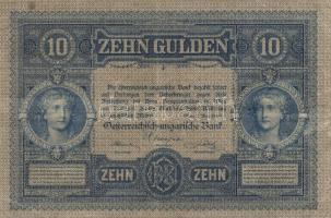 1880. 10Ft csak a magyar oldalon sorszámozva! T:III R!