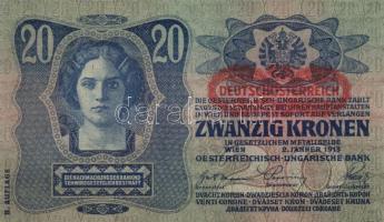 1913. 20K (4x) egymásutáni sorszámmal! T:I