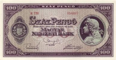 1945. 100P (3x) egymásutáni sorszámmal! T:I