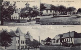 Mende Községháza, Római katolikus iskola és plébánia, főjegyző lak