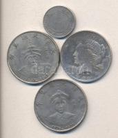 4db klf ezüst érme fém hamisítványa T:vegyes 4 pieces of various fake coins C:mixed