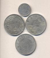 4db klf ezüst érme fém hamisítványa T:vegyes 4 pieces of various fake coins C:mixed