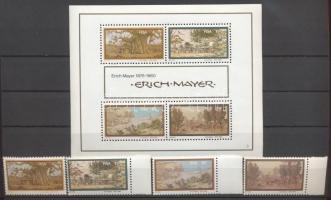 1976 Erich Mayer születésének 100. évfordulója sor Mi 492-495 + blokk 4