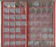 2db éremtartó album, vegyes fémpénzekkel, összesen 72db pénzérmével T:vegyes