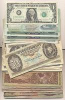 Vegyes bankjegy tétel, közte pengő, korona, forint papírpénzek összesen 46db + 0,24kg vegyes fémpénz T:vegyes