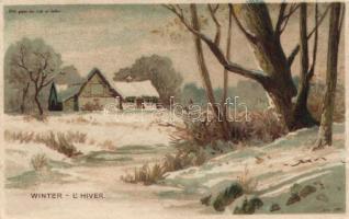 Winter, hold to light, litho (small tear)