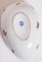 Herendi virágcsokros mintás nagy tojás, kézzel festett, jelzett 1943, hibátlan, h:17 cm, m:9 cm