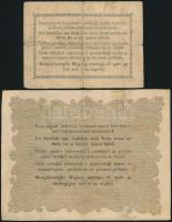 1848. 10Ft "Kossuth bankó" + 1849. 15Kr T:III,III-