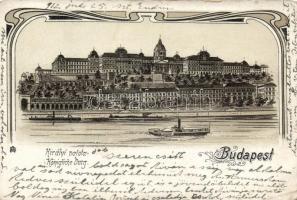 Budapest I. Királyi palota, litho (EK)