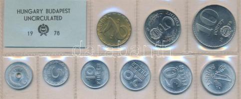 1978. 2f-10Ft 9db klf érmés forgalmi sor fóliatokban T:1