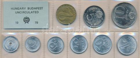 1979. 2f-10Ft 9db klf érmés forgalmi sor fóliatokban T:1
