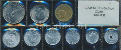 1974. 2f-10Ft 9db klf érmés forgalmi sor fóliatokban T:1