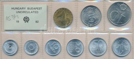 1982. 2f-10Ft 9db klf érmés forgalmi sor fóliatokban T:1
