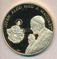 Bognár György (1944-) 1991. "II.János Pál pápa látogatása - Debrecen" aranyozott emlékérem...