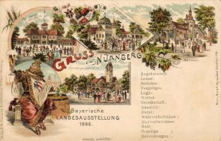 1896 Nürnberg Landesausstellung Litho