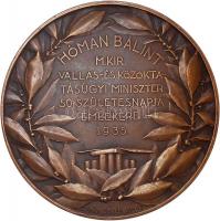 Zsákodi Csiszér János (1883-1953) 1935. "Hóman Bálint" történész, politikus bronz emlékére...