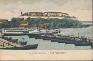 Újvidék Pétervárad pontoon bridge, castle