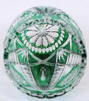 Kristály váza, több rétegű, csiszolt, metszett, hámozott, hibátlan, m:25 cm, d:14 cm/ Crystal vase w...