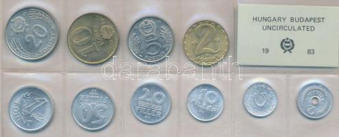 1983. 2f-20Ft 10db klf érmés forgalmi sor fóliatokban T:1