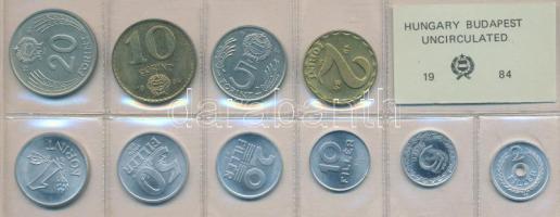 1984. 2f-20Ft 10db klf érmés forgalmi sor fóliatokban T:1