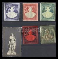 1931 Szent Imre 6 db levélzáró