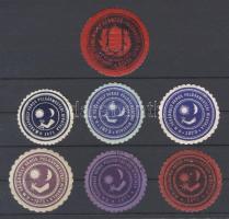 1873 Hódmezővásárhely pecsétbélyegei, összesen 7 db