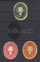 Kecskemét város pecsétbélyegei, összesen 4 db, közte 1 gyászbélyeg