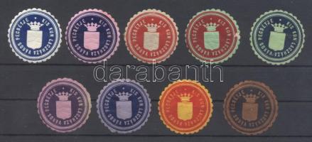 Kiskunlacháza város pecsétbélyegei, összesen 9 db