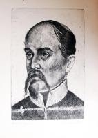 Gergely Pál: Lenkey János. Rézkarc, papír, jelzett, 30×19 cm