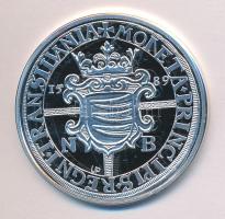 Magyar tallérok utánveretben "Báthory Zsigmond Tallérja 1589." Ag (0,999) 20g T:PP Tanúsítvánnyal, csak 2000db!