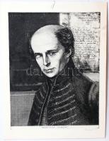 Veszprémi jelzéssel: Kölcsey Ferenc. Rézkarc, karton, 30x38cm